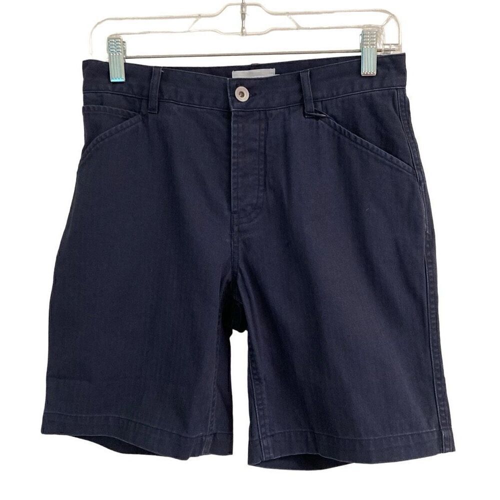 Taylor Stitch The Camp Shorts In Navy Blue Herringbone‎ Organic Cotton